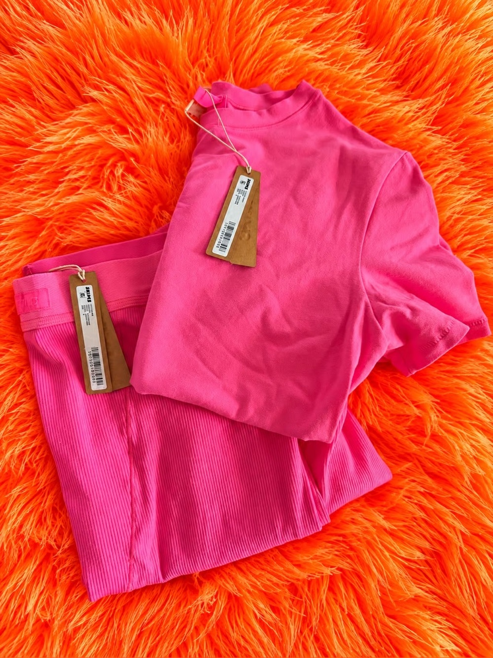skims sugar pink cotton set (2 pc)